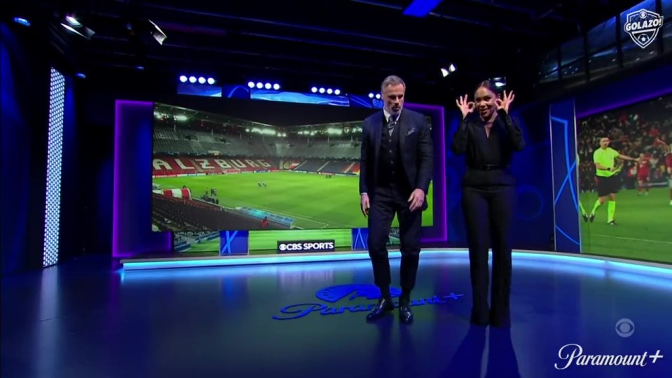 Alex Scott tried to teach Carragher what to do