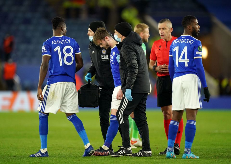 Maddison was subbed off after 'feeling unwell'