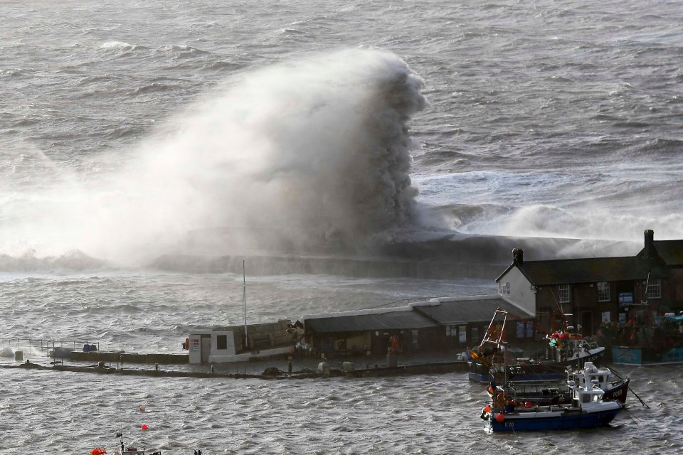 Britain was battered by winds of up to 122mph yesterday