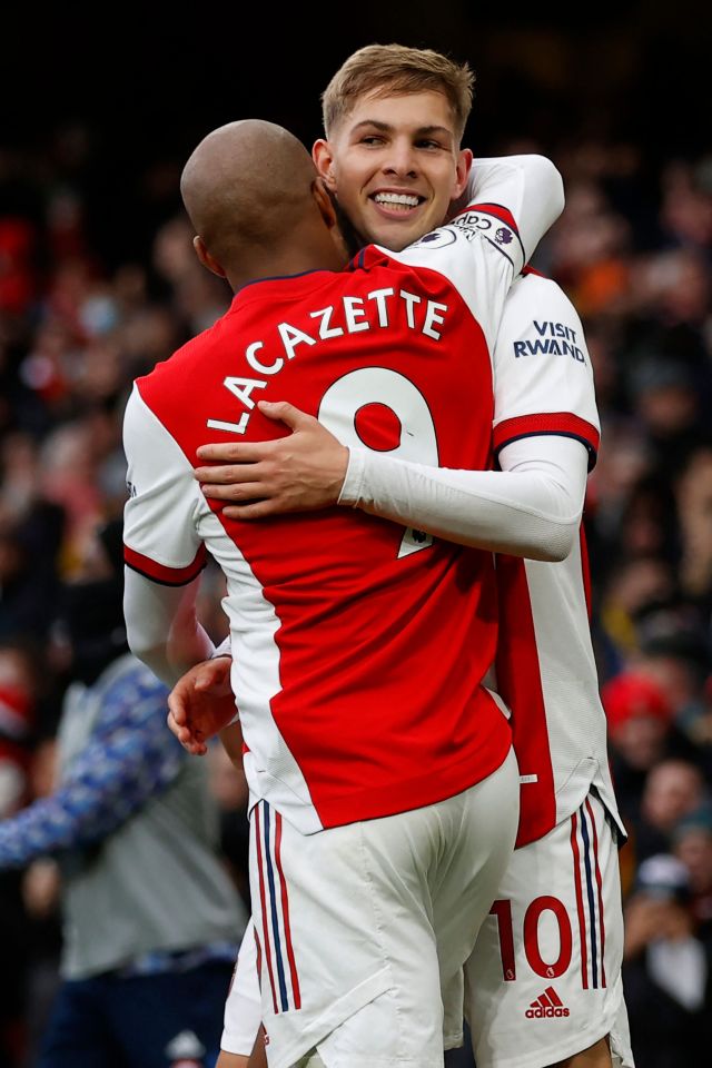 Alexandre Lacazette assisted Emile Smith Rowe's goal in the second-half