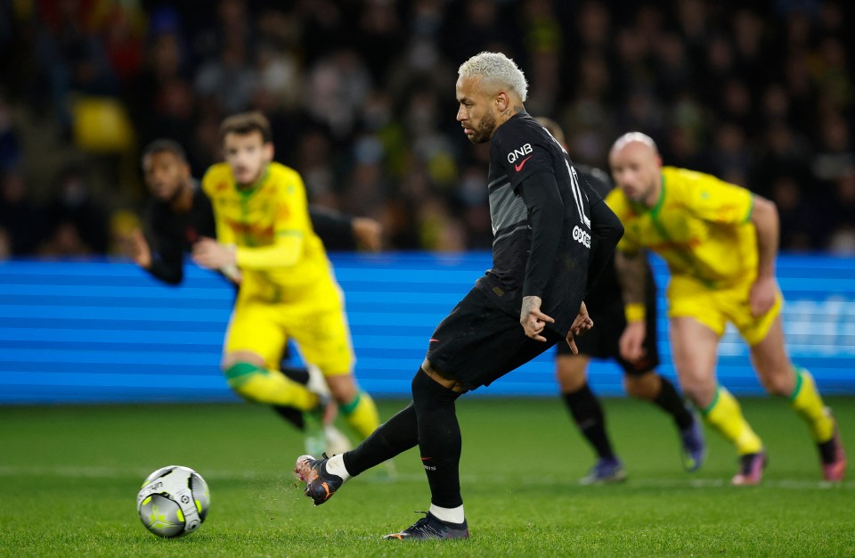 Neymar was guilty of a woeful penalty as his effort was easily saved by Alban Lafont