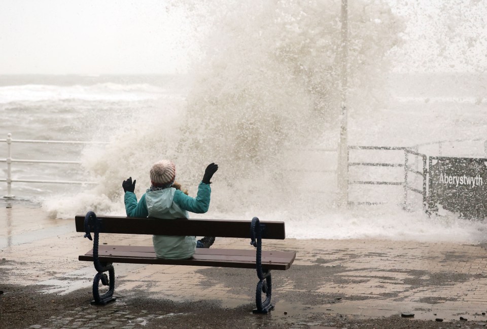 Storm Franklin is on the way - causing more concerns for flooding. Huge waves are already battering the coastline in Aberystwyth, Wales