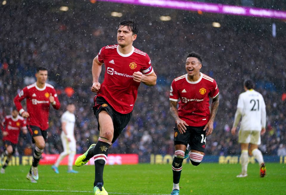 Harry Maguire hit the back of the net in the 4-2 win over Leeds