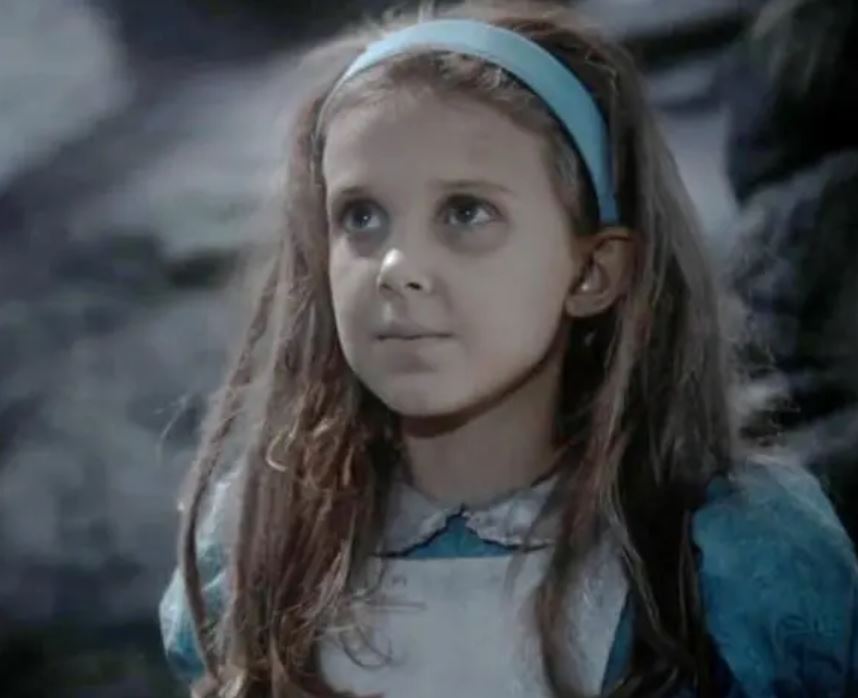 Millie in her screen debut as Alice in 2013 TV series  Once Upon A Time In Wonderland