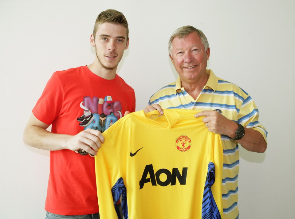 De Gea was signed by Sir Alex Ferguson for a record £18.9million, aged 20, in 2011