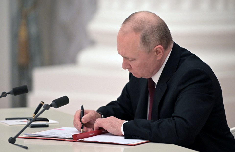 The Russian leader signed the decree tonight