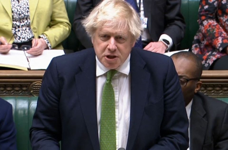 Boris Johnson told the Commons: 'I’m afraid all the evidence is that President Putin is indeed bent on a full-scale invasion of Ukraine'