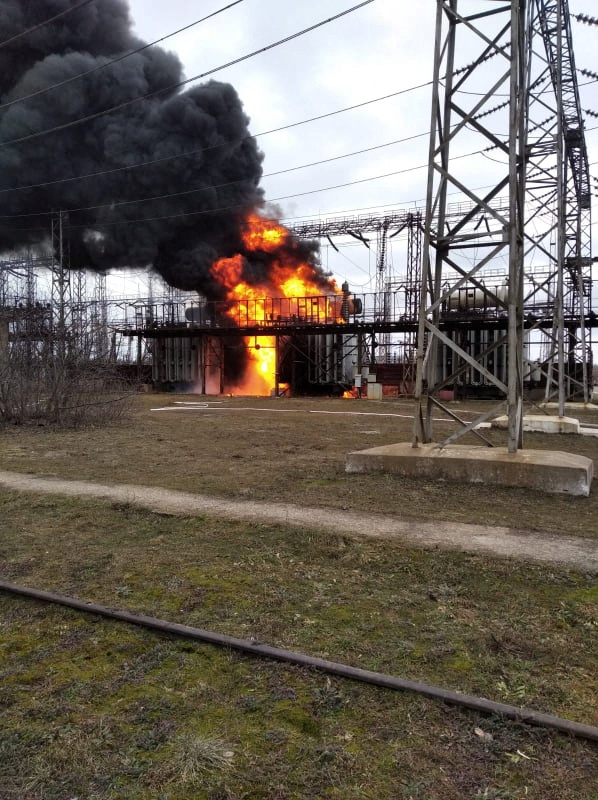 The family is without power after pro-Russian separatists running the rebel region of Donetsk were suspected of blitzing their own power stations in a so-called false flag operation to provoke war