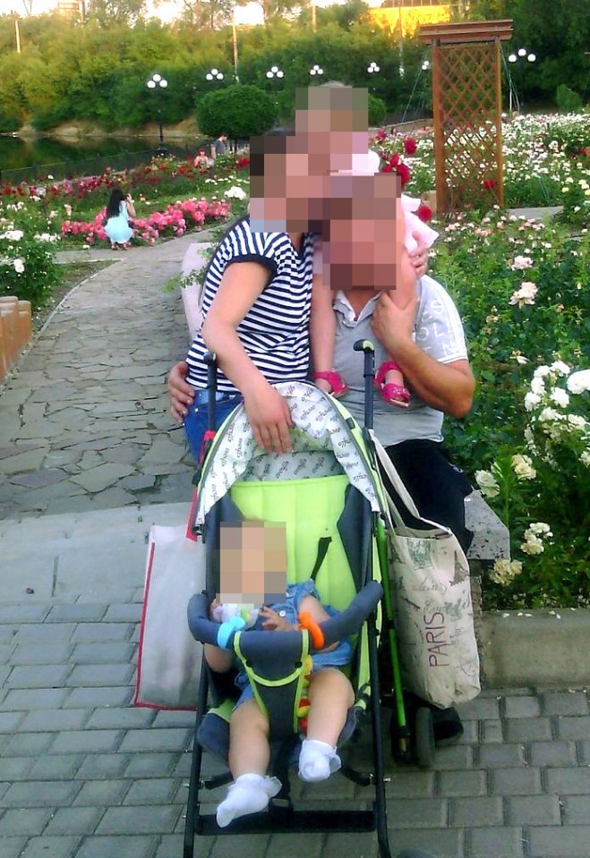 A trapped family have spoken of their hell living in the blitzed corner of Ukraine snatched by Vladimir Putin