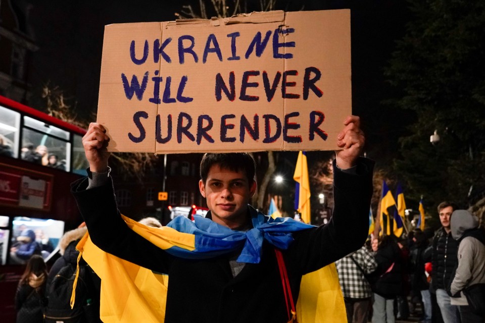 Pro-Ukraine demonstrations have taken place around the world