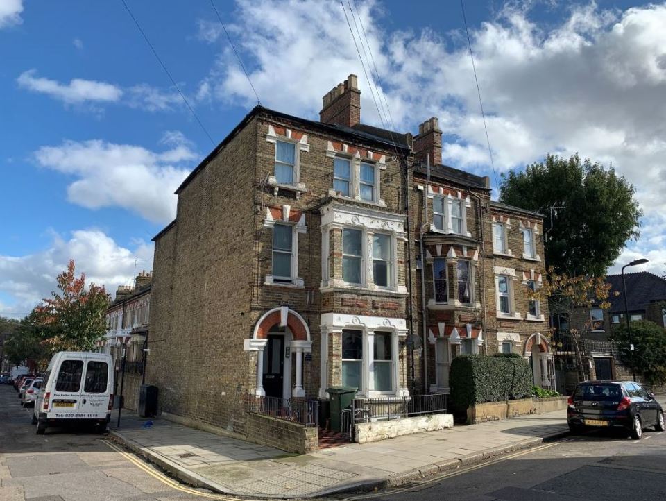 The flat is located in a Victorian townhouse