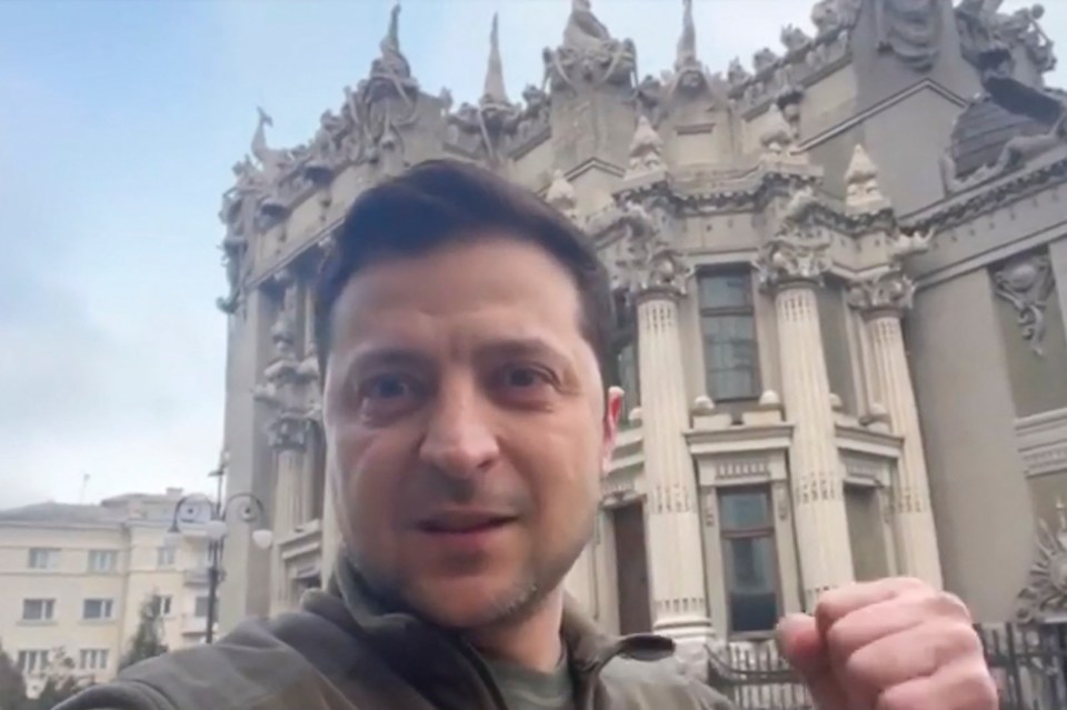 Ukraine's President Volodymyr Zelenskyy issued a defiant message as dawn broke