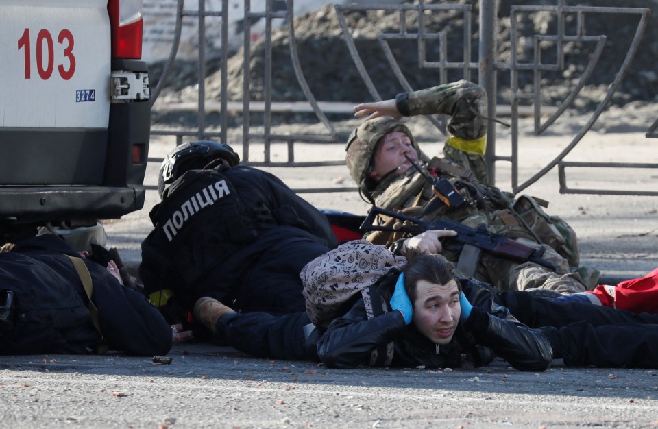 Air raid sirens forced people to take cover