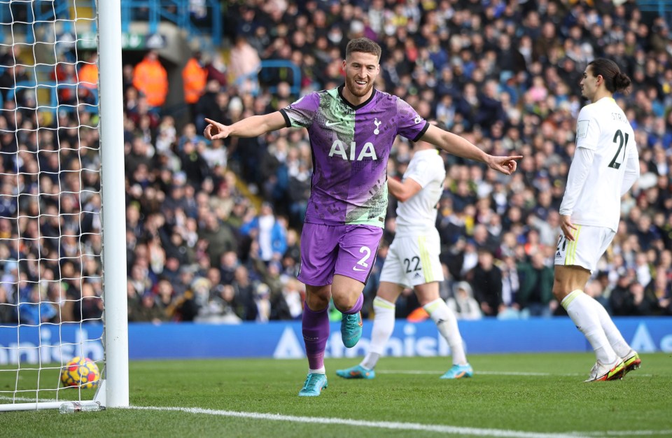 Matt Doherty scored his first goal for Tottenham