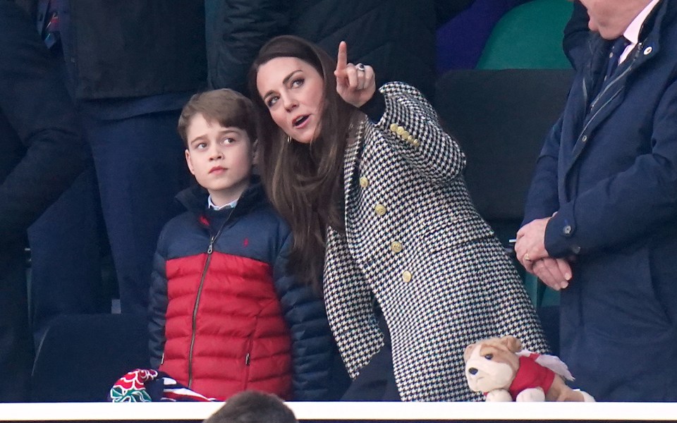 The Duchess of Cambridge was seen pointing things out to their eldest son