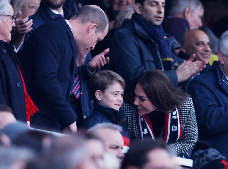 Prince William, Kate Middleton and son George watched the rugby