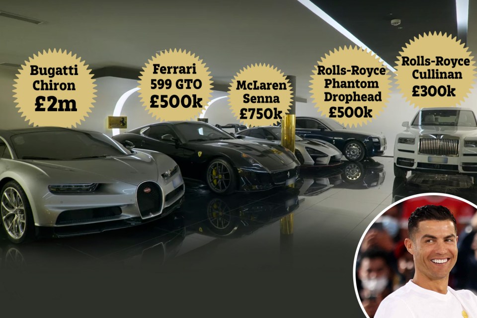 Cristiano Ronaldo's mega car collection includes two Rolls-Royces