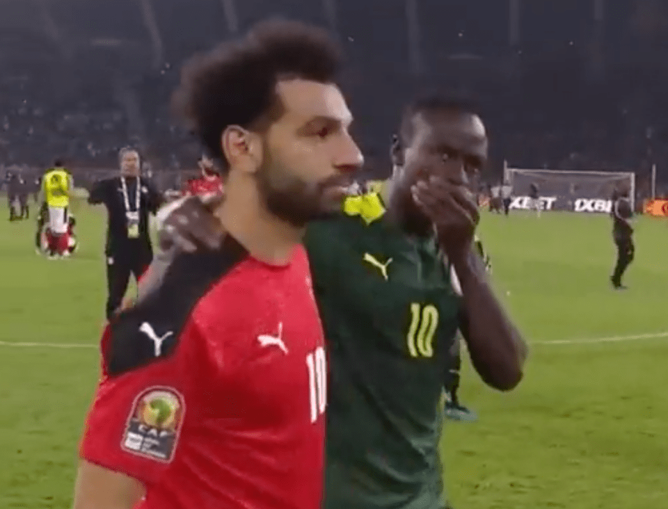 Sadio Mane consoled a tearful Mo Salah at full time