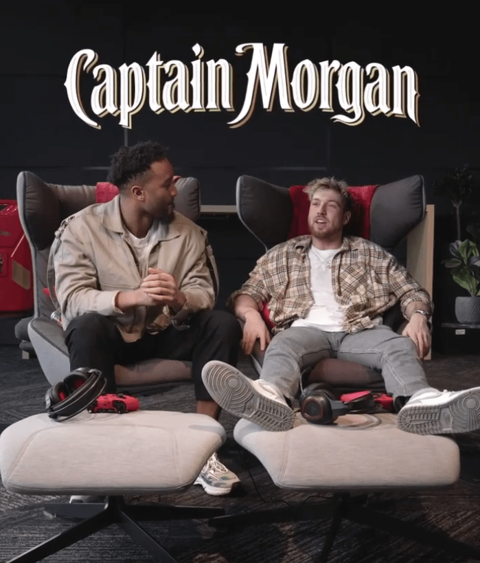 Sam has teamed up with Love Island's Teddy Soares for a Captain Morgan campaign