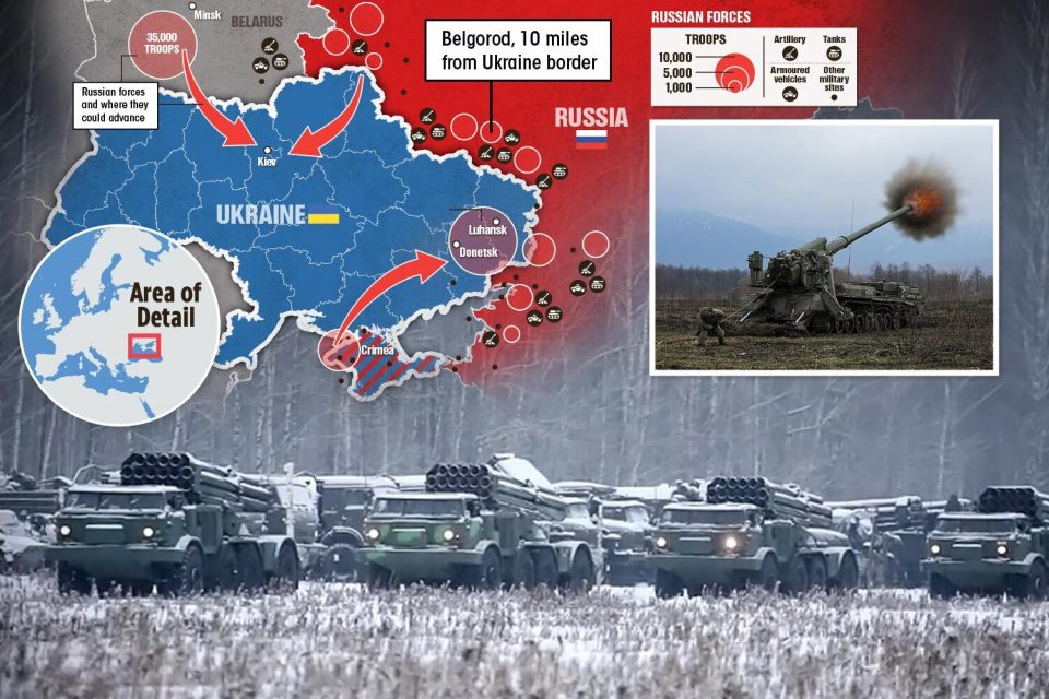 Russia is being accused of moving their 'Atomic Cannons' to within 10 miles of the Ukraine border