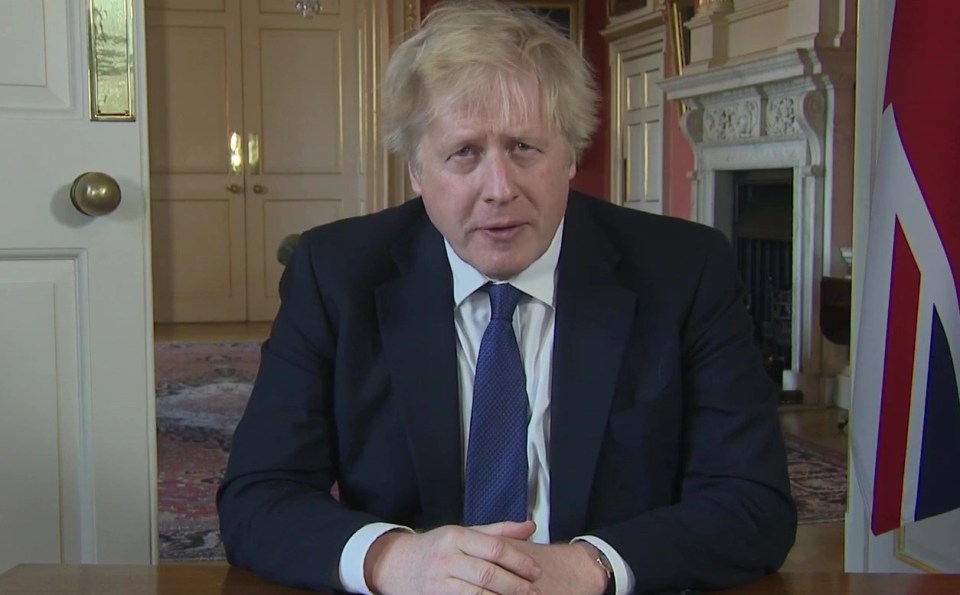 Boris Johnson making a TV address this afternoon