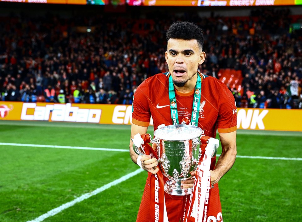 Diaz, 25, clutches his first Liverpool trophy