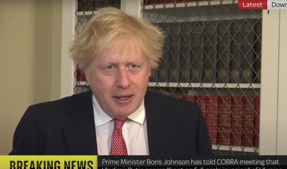 Boris has vowed to whack the Kremlin with 'hard' sanctions over the invasion