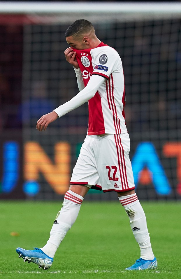 Ziyech started out wide on the right-hand side