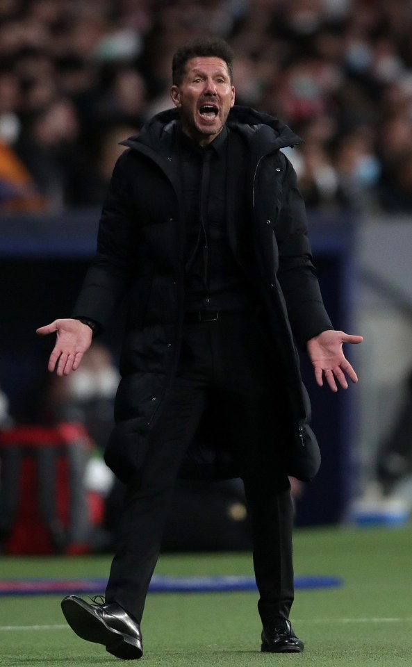 Diego Simeone was left furious at Atletico Madrid's failure to beat Man Utd