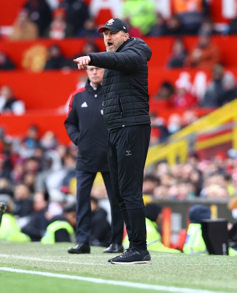 This could be a familiar sight at Old Trafford with Ralph Hasenhuttl backed for the manager's job