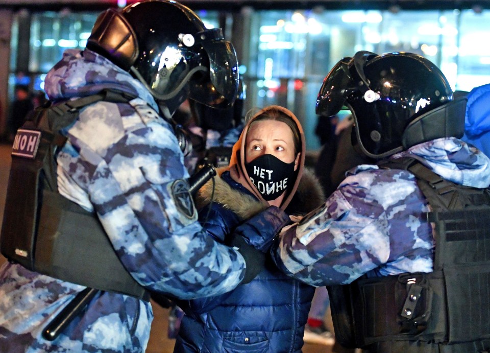 Russian authorities have branded the protests ‘treasonous’