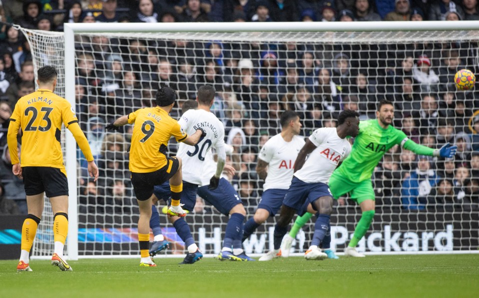 Jimenez broke then deadlock after just eight minutes in North London