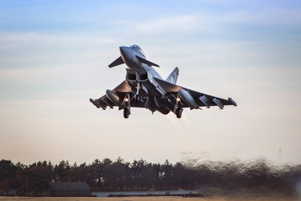 Typhoon jets were launched from RAF Lossiemouth in Scotland