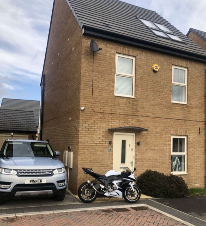 A four-bedroom detached house, Range Rover and Kawasaki Ninja superbike are up for grabs - all for £2