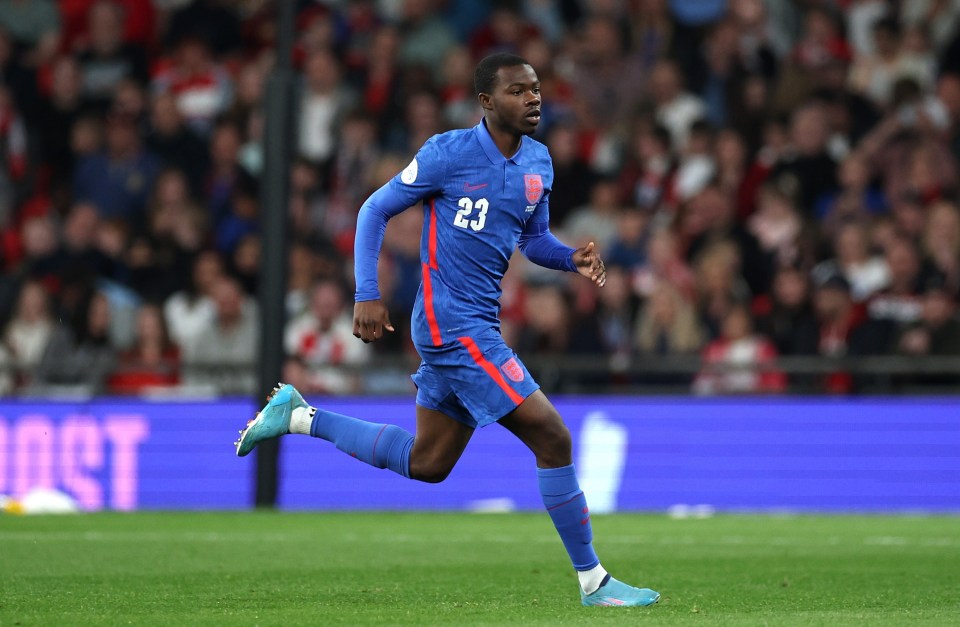 Crystal Palace full-back Tyrick Mitchell came off the bench to make his Three Lions debut