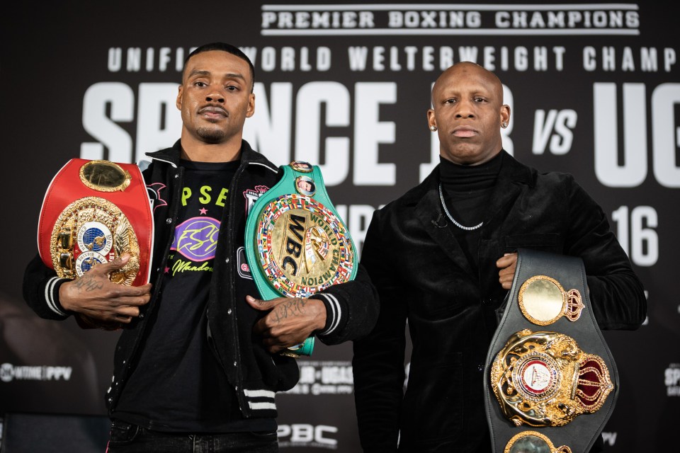 Errol Spence Jr with Yordenis Ugas