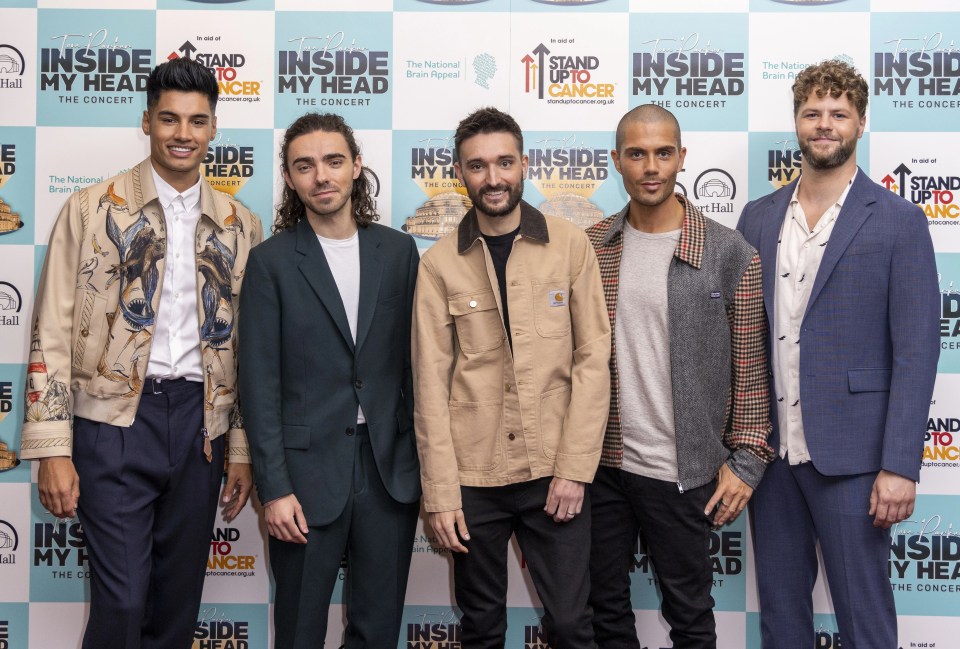 The Wanted – Siva Kaneswaran, Nathan Sykes, Tom Parker, Max George and Jay McGuiness – at Tom Parker’s Inside My Head – The Concert 2021 at the Royal Albert Hall, September 20, 2021