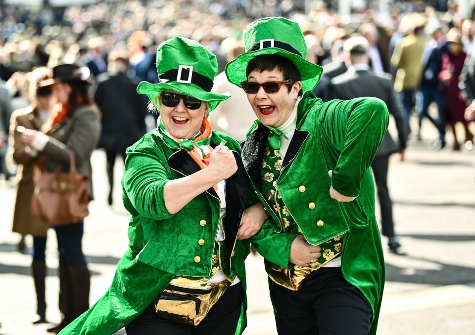 Joe Smith, left, and Joe Gill came as leprechauns