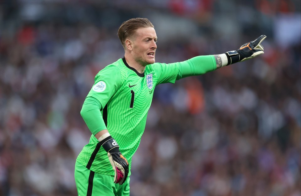 England goalkeeper Jordan Pickford had his hands full against Switzerland