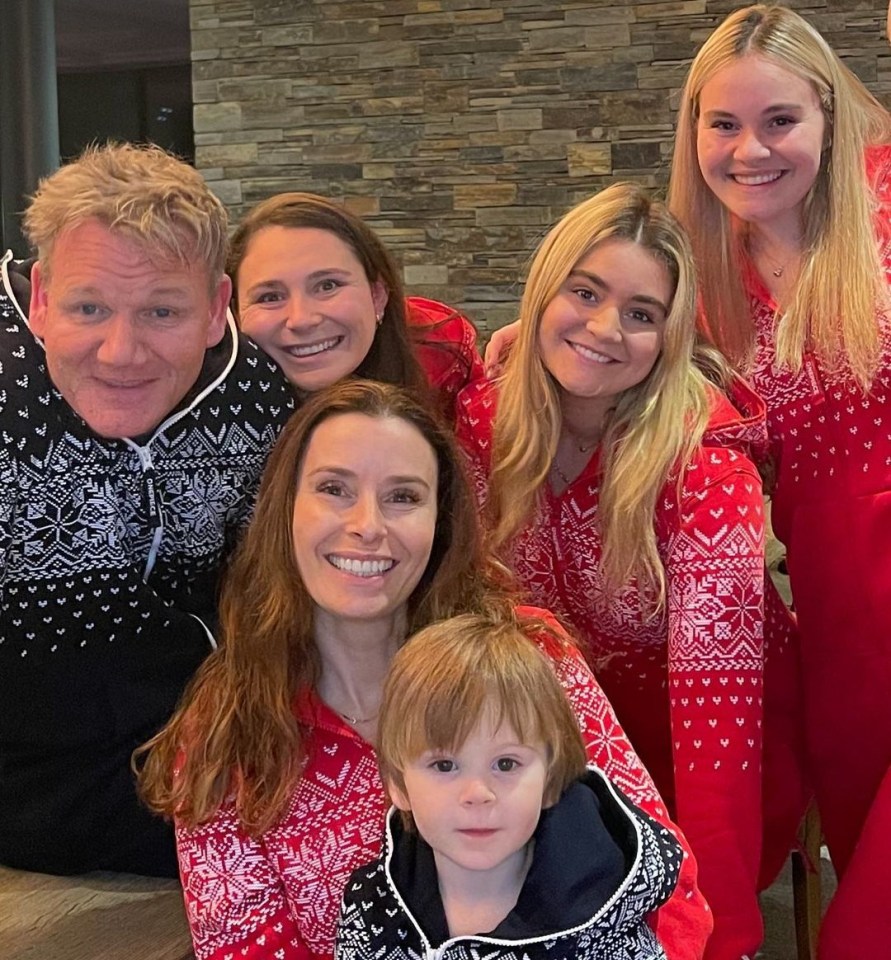 Tana and Gordon Ramsay with Tilly, second from right, and three of their other five kids