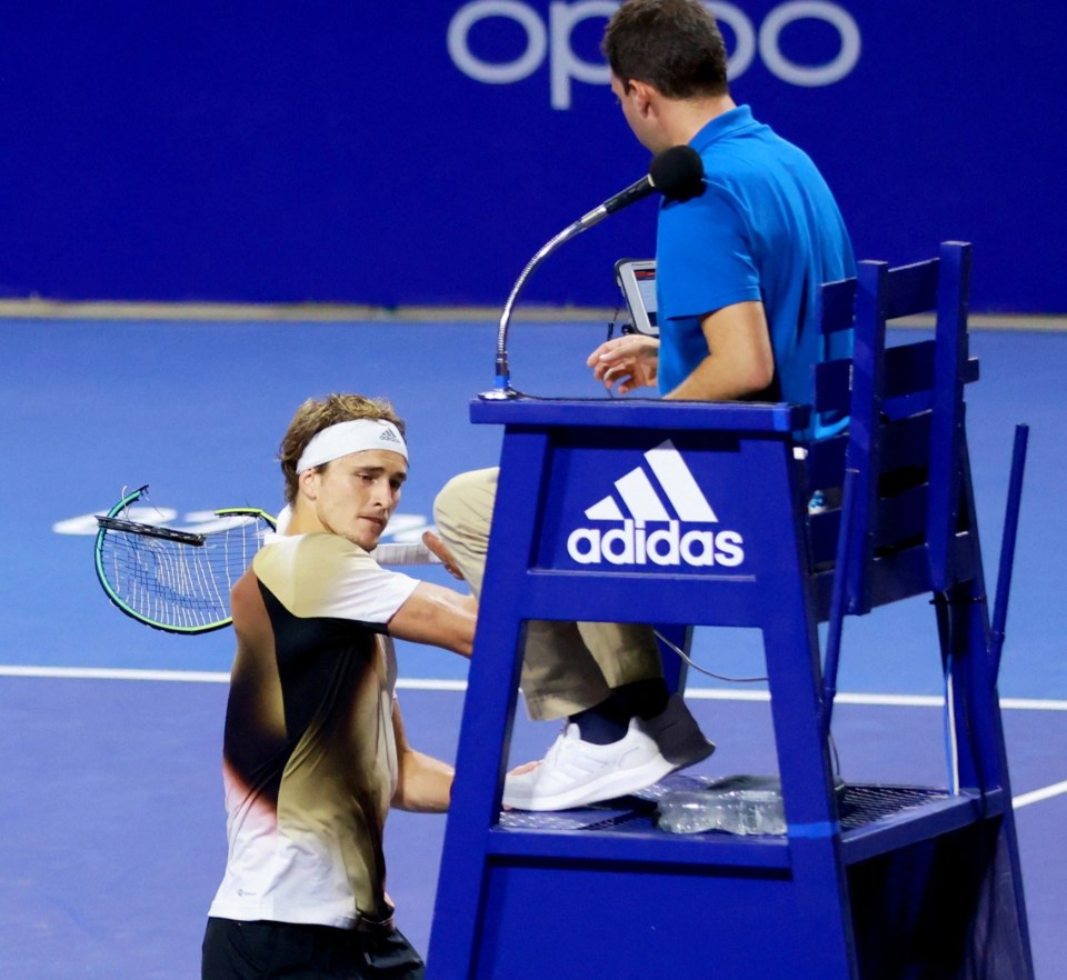 Alexander Zverev described his shocking attack on an umpire's chair as the 'worst moment of his life'