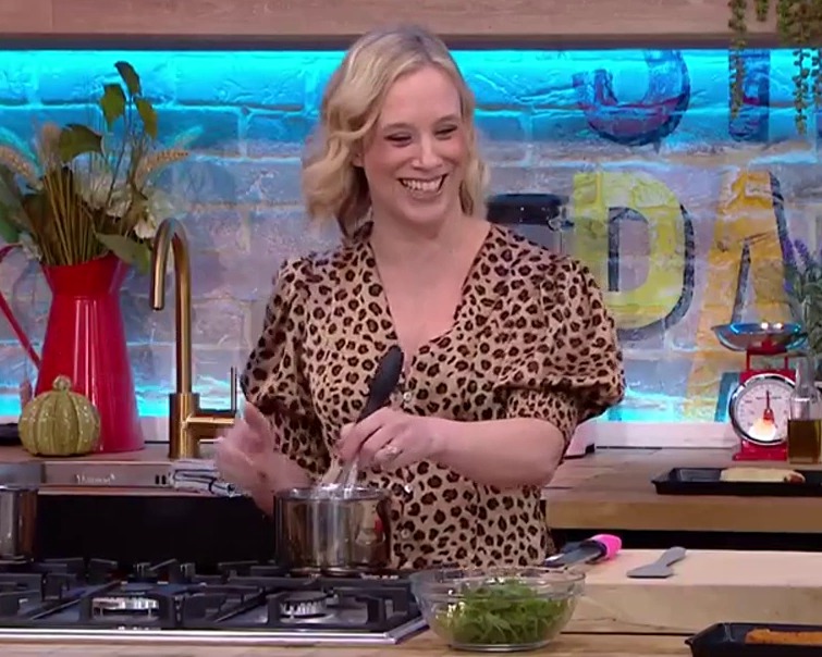 She was in the studio today showing Steph McGovern a recipe