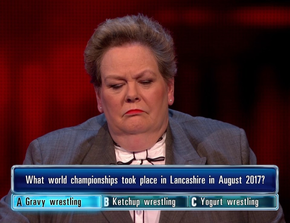 Bradley Walsh posed a question about the gravy-wrestling world championships