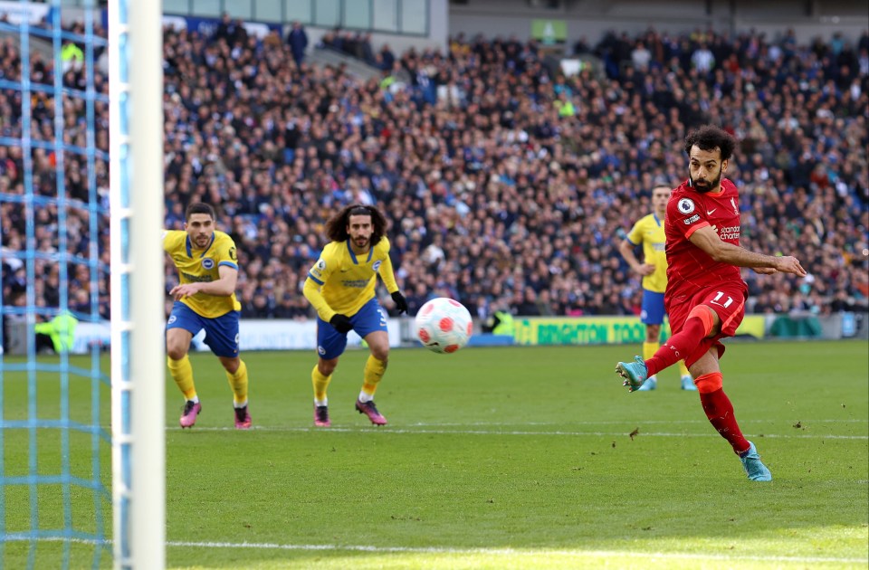 Salah scored his 20th league goal of the season