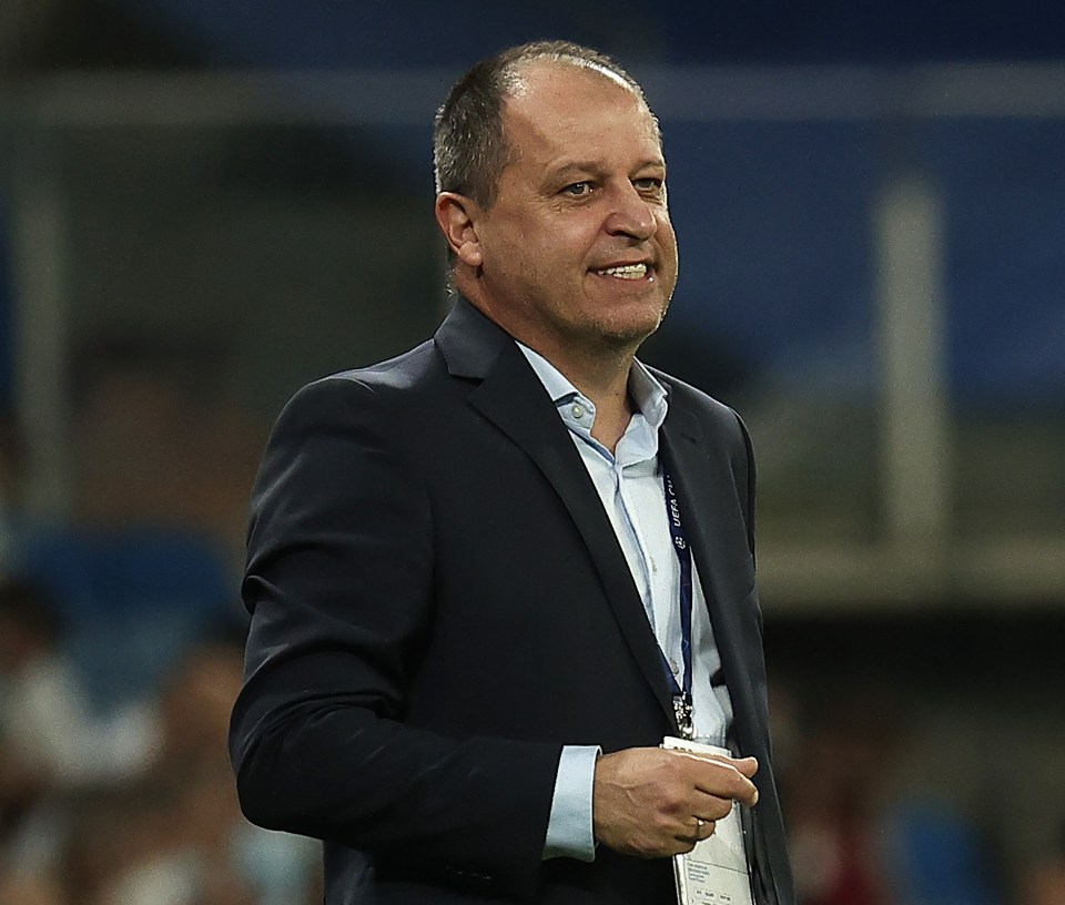 Yuriy Vernydub during the UEFA Champions League match at Real Madrid