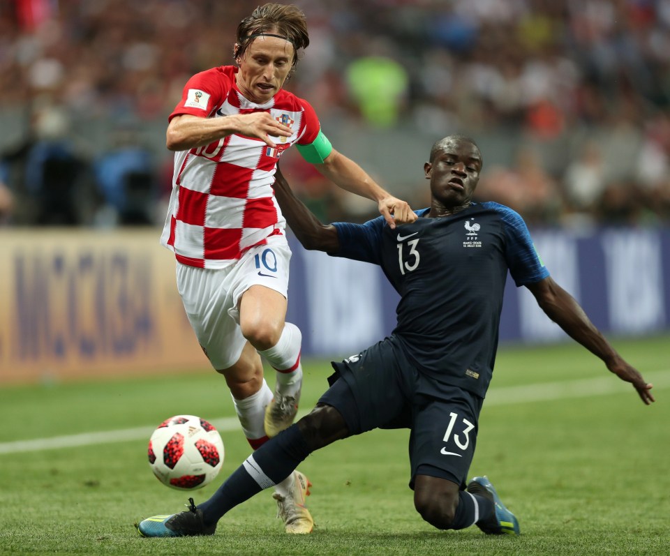 Luka Modric and N'Golo Kante faced off in the last World Cup final