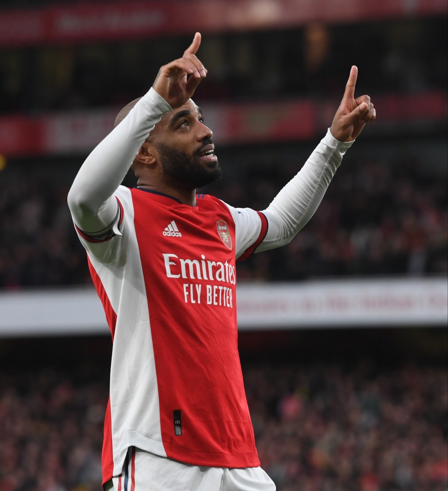 Alexandre Lacazette scored Arsenal's second from the penalty spot in a 2-0 win over Leicester on Sunday