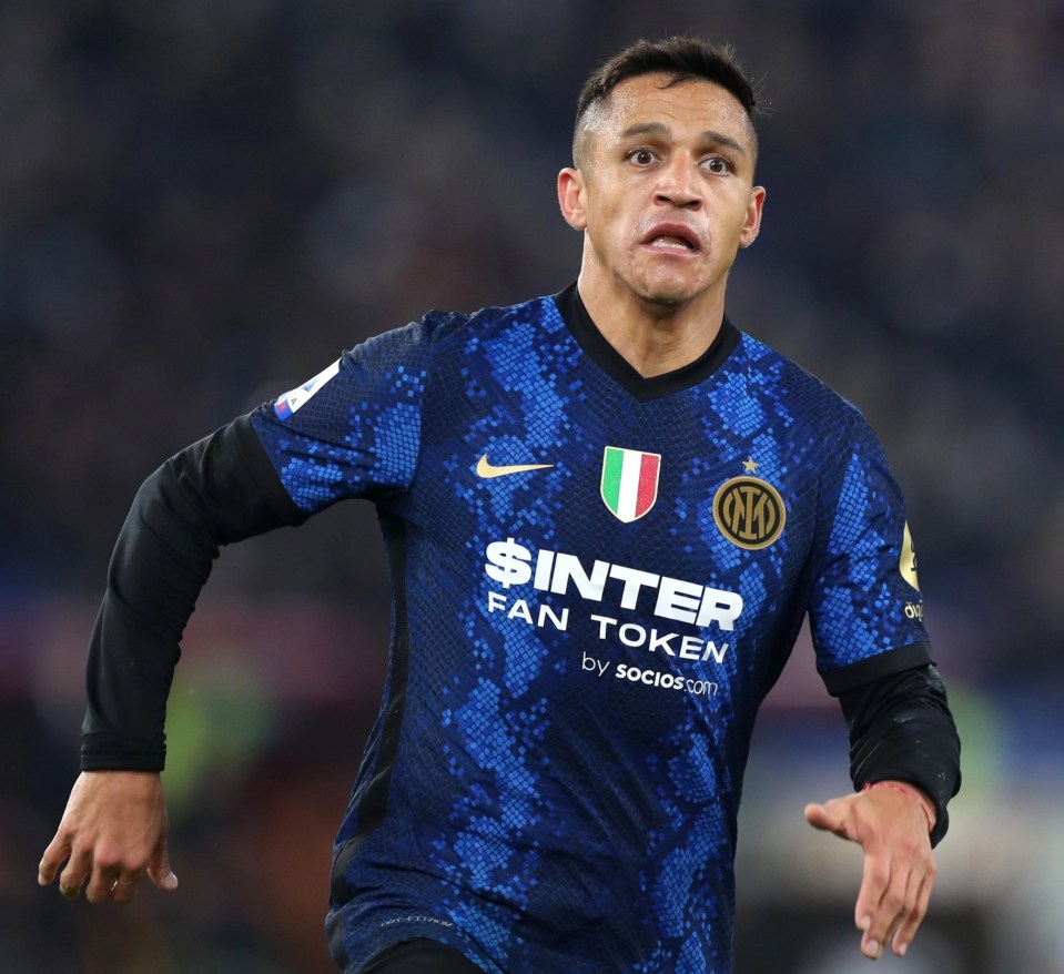 Alexis Sanchez appears to be heading out of the San Siro exit door