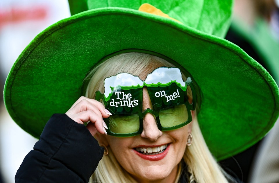 Novelty hats and glasses were popular choices today