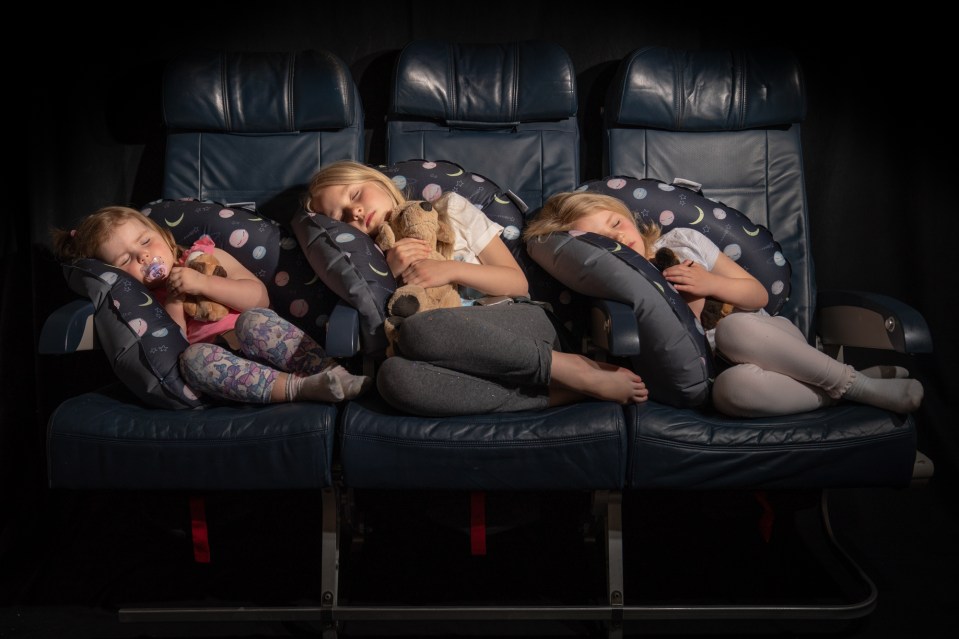 Using a product such as Seat to Sleep's Travel Nest can help your tot to drift off on a plane